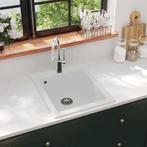 vidaXL Spoelbak opbouw enkele bak graniet crèmewit, Huis en Inrichting, Keuken | Keukenelementen, Verzenden, Nieuw