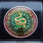 Canada. 5 Dollars 2025 Cobra Mandala , colorida Prata