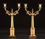 Kaarsenhouder (2) - Verguld brons