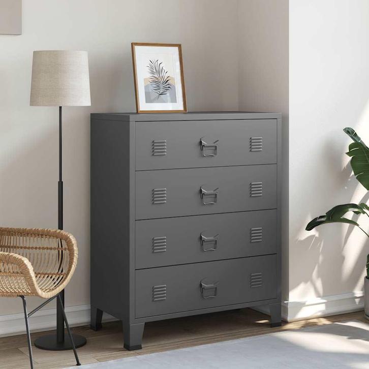 vidaXL Ladekast industrieel 78x40x93 cm metaal, Huis en Inrichting, Kasten | Overige, Nieuw, Verzenden