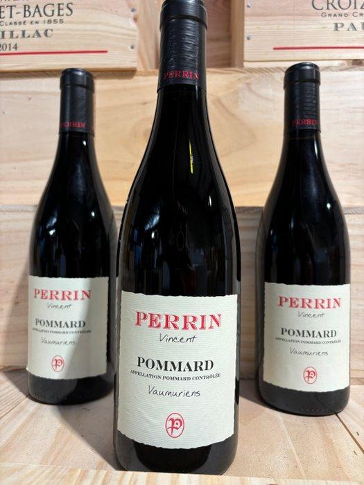 2018 Domaine Perrin Les Vaumuriens - Pommard - 3 Flessen, Verzamelen, Wijnen