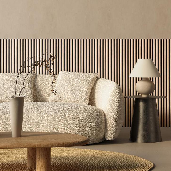 Panneaux acoustiques muraux avec lattes arrondies - chêne, Huis en Inrichting, Woonaccessoires | Overige, Verzenden