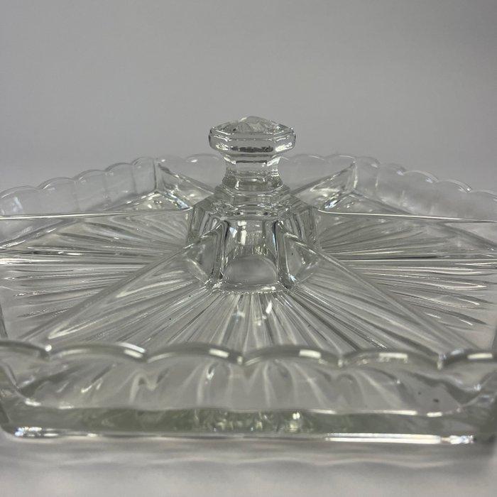 Serveerschaal - Art Deco - Val Saint Lambert - Luxcal glas -, Antiquités & Art, Art | Objets design