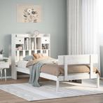 vidaXL Bed met boekenkast zonder matras grenenhout wit, Huis en Inrichting, Verzenden, Nieuw