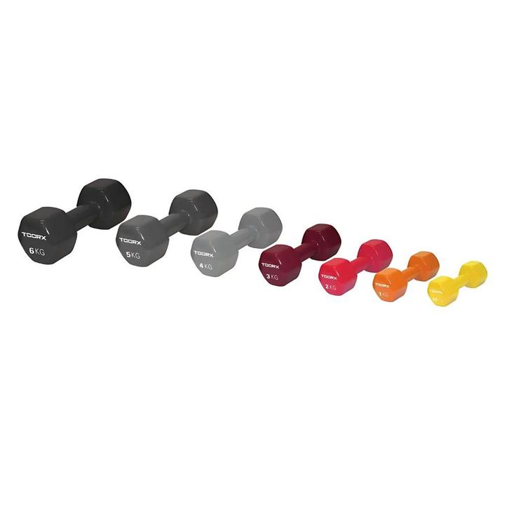 Toorx Fitness Vinyl Dumbbell - per Stuk 3 kg paars, Sport en Fitness, Fitnessmaterialen, Nieuw, Verzenden