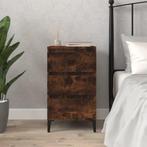 vidaXL Nachtkastje 40x35x70 cm bewerkt hout gerookt, Huis en Inrichting, Slaapkamer | Nachtkastjes, Verzenden, Nieuw