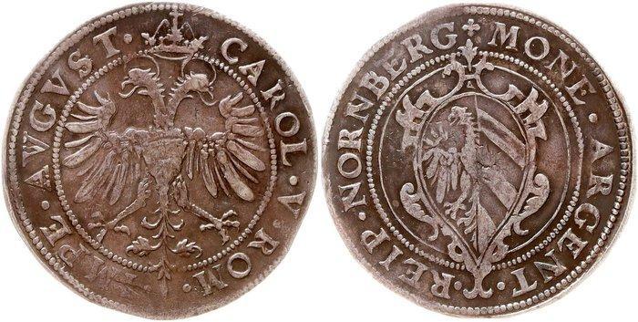 Duitsland, Nürnberg, stad. 1/2 Thaler (taler) o.J. (1554), Postzegels en Munten, Munten | Europa | Niet-Euromunten
