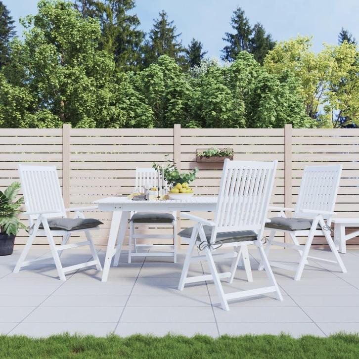 vidaXL Stoelkussens 4 st 50x50x7 cm oxford stof grijs, Huis en Inrichting, Woonaccessoires | Kussens, Nieuw, Verzenden