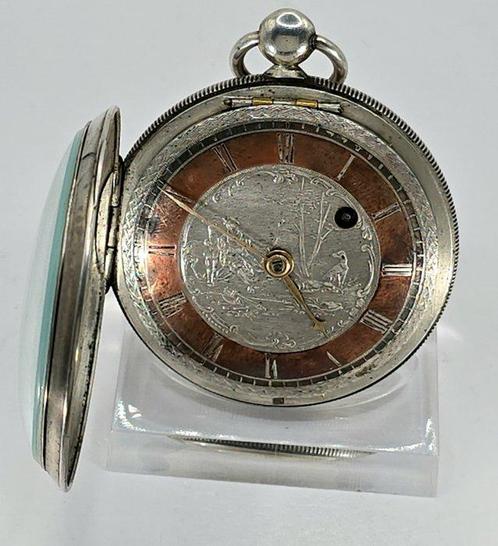 Johann Vörner Wien - Prunkspindeluhr - graviertes, Handtassen en Accessoires, Horloges | Heren
