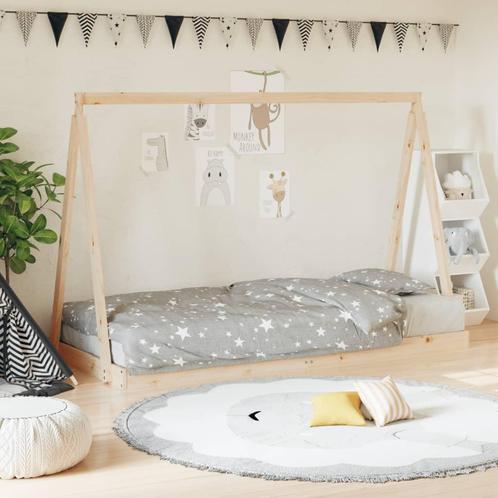 vidaXL Kinderbedframe 90x200 cm massief grenenhout, Kinderen en Baby's, Kinderkamer | Bedden, Nieuw, Verzenden