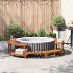 vidaXL Ronde Hot Tub Omheining Bruin Ø255 cm Massief, Tuin en Terras, Verzenden, Nieuw