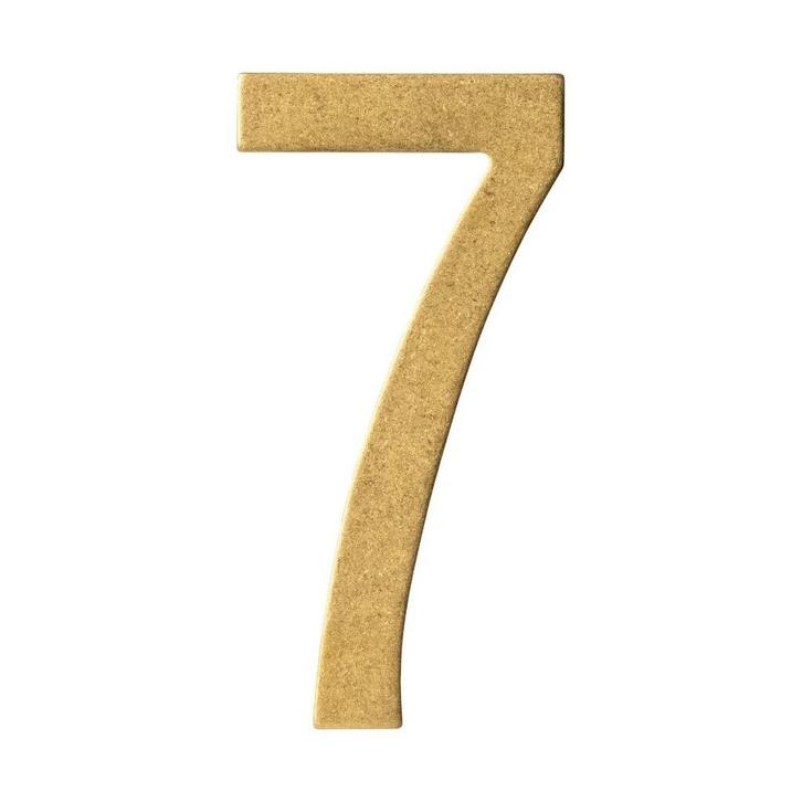 Messing getrommeld huisnummer 7, Doe-het-zelf en Bouw, Hang- en Sluitwerk, Overige typen, Nieuw, Ophalen of Verzenden