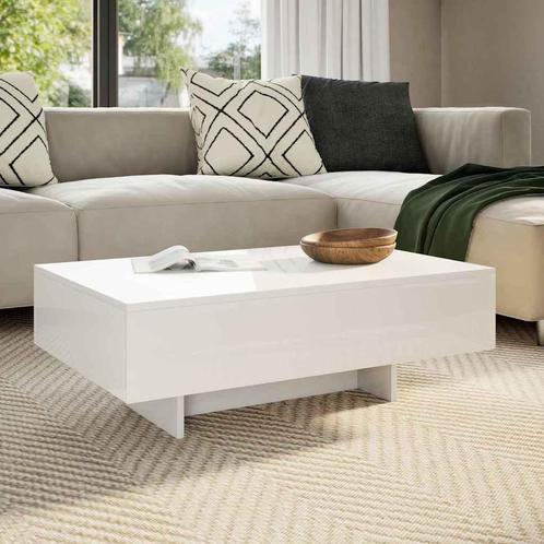 vidaXL Salontafel hoogglans wit, Huis en Inrichting, Tafels | Salontafels, Nieuw, Verzenden