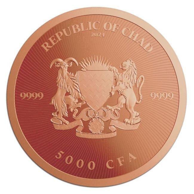 1 Troy Ounce - Zilver .999 - 2024 1 oz Chad Cannabis, Postzegels en Munten, Edelmetalen en Baren