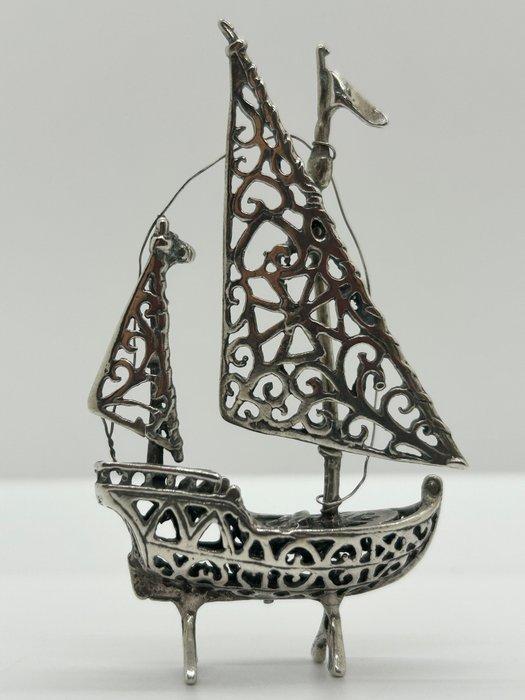 Manifattura italiana - Miniatuur beeldje - Velieri (2) -, Antiek en Kunst, Antiek | Zilver en Goud