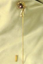 Broche - 18 karaat Geel goud - 0.35ct. tw. Robijn - Diamant