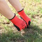 vidaXL Werkhandschoenen 24 pcs Rood en Zwart 10 / xl Latex, Tuin en Terras, Verzenden, Nieuw