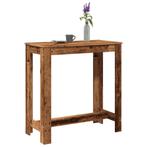 vidaXL Bartafel 102x50x103,5 cm bewerkt hout oud houtkleurig, Huis en Inrichting, Verzenden, Nieuw
