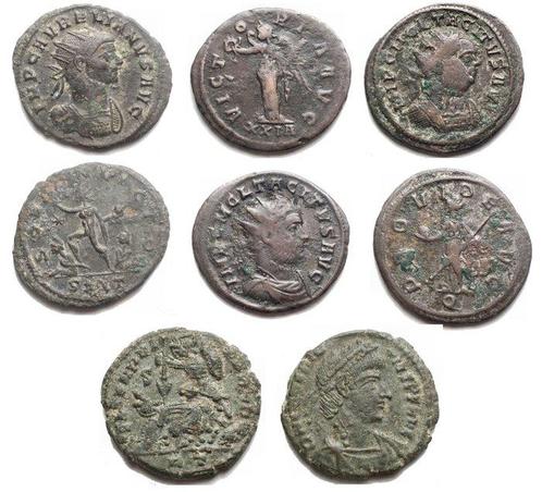 Romeinse Rijk Lot of 4 Æ coins Aurelianus. Tacitus (2)., Postzegels en Munten, Munten | Europa | Niet-Euromunten