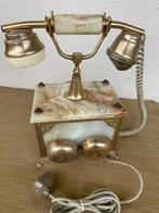Téléphone analogique - Laiton, Pierre, Antiek en Kunst