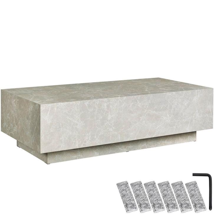 tectake Salontafel Lasley met voet, draagkracht 45 kg - Trav, Maison & Meubles, Tables | Tables de salon, Envoi