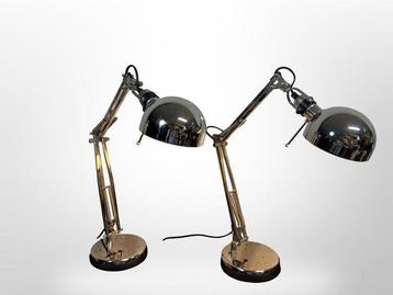 IKEA - Bureaulamp (2) - Set van 2 Elegante Chroomkleurige