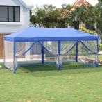 vidaXL Partytent inklapbaar met zijwanden 3x6 m blauw, Tuin en Terras, Partytenten, Verzenden, Nieuw