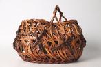 Coconvormige bamboe bloemenmand met inzet. - Bamboe - Japan