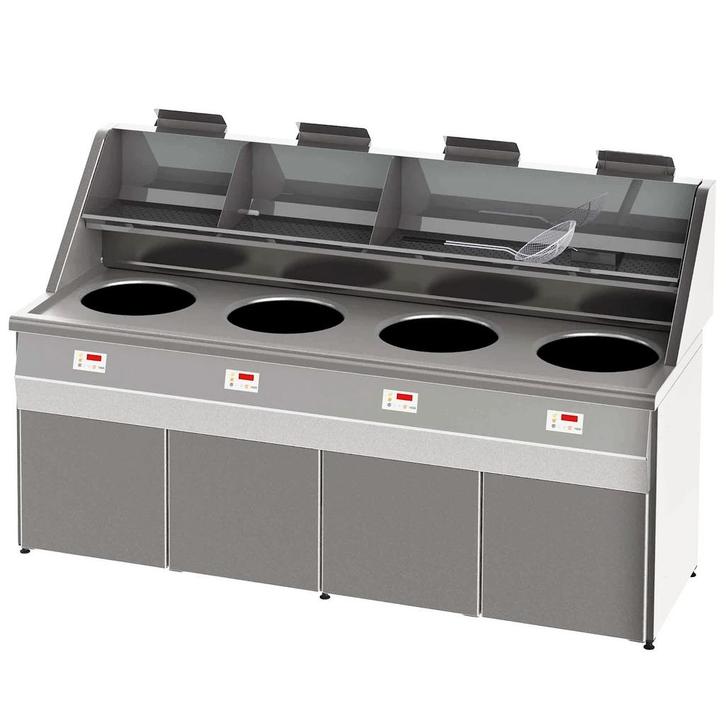 Friteuse | SANTANA | Aardgas | 18+18+18+18L | 72kW |, Articles professionnels, Horeca | Équipement de cuisine, Envoi