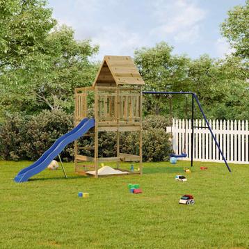 vidaXL Speelhuis geïmpregneerd grenenhout, Kinderen en Baby's, Speelgoed | Buiten | Speeltoestellen, Verzenden, Nieuw