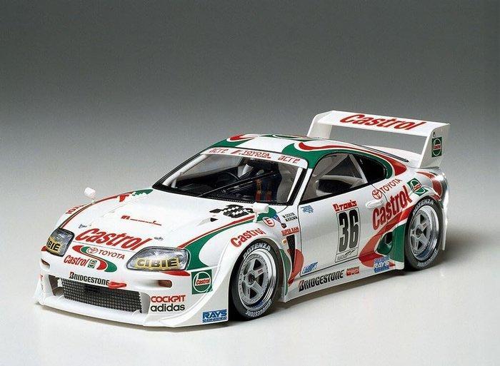 Tamiya 1:24 - Modelauto - Castrol Toyota Toms Supra GT, Hobby en Vrije tijd, Modelauto's | 1:5 tot 1:12