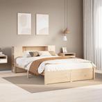 vidaXL Bed met boekenkast zonder matras massief grenenhout, Huis en Inrichting, Verzenden, Nieuw