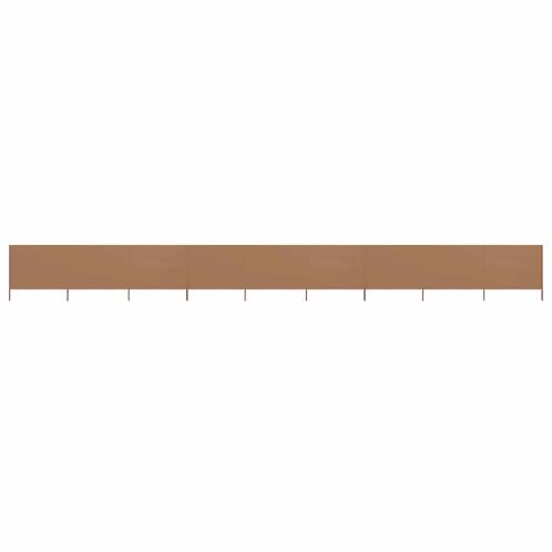 vidaXL Windscherm 9-panelen 1200x120 cm stof taupe, Tuin en Terras, Parasols, Nieuw, Verzenden