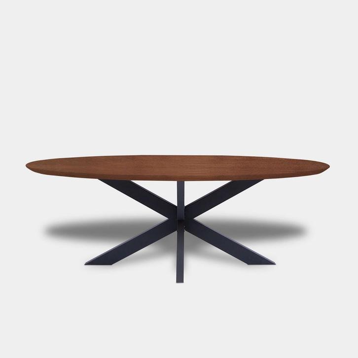 Tafel Ovaal Eikenhout  Matrix  200x100, Huis en Inrichting, Tafels | Eettafels