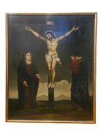 Spaanse school (XVII) - La Crucifixión, Antiek en Kunst