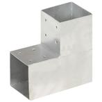 vidaXL Paalverbinding L-vorm 101x101 mm gegalvaniseerd, Tuin en Terras, Palen, Balken en Planken, Verzenden, Nieuw