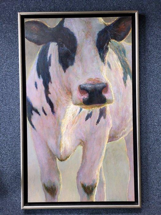 Karel Buskes - Koe, Antiquités & Art, Art | Peinture | Moderne