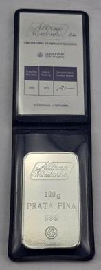 100 gram - Zilver .999 - Albino Moutinho - Verzegeld en met, Timbres & Monnaies