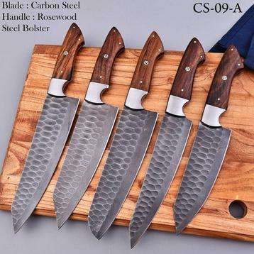 Keukenmes - Chefs knife - Gevouwen staal, hout - Noord