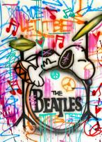 Outside - Snoopy Beatles - Let it be, Antiquités & Art