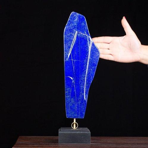 Extra kwaliteit - Koningsblauw Lapis Lazuli - Bord op basis, Verzamelen, Mineralen en Fossielen