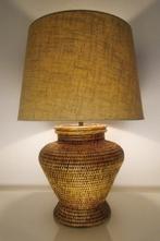 Tafellamp - Luxueuze Grote Rotan Lamp - 58 cm - Rattan, Antiek en Kunst