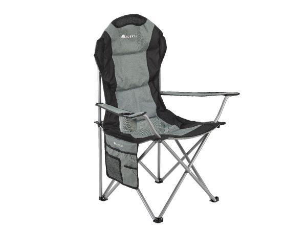 Veiling - Campingstoel / Vouwstoel Lido - Grijs - Incl. Opbe, Caravans en Kamperen, Kampeermeubelen, Nieuw