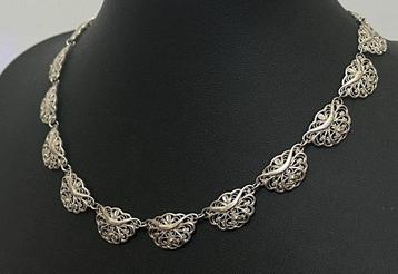 Sans Prix de Réserve - Collier Collier en filigrane dargent beschikbaar voor biedingen