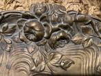 sculptuur, Bronzen art nouveau schaal met rozenmotief (ca., Antiek en Kunst