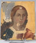 Italienische Schule (XV-XVI) - Brustbildnis einer heiligen, Antiek en Kunst