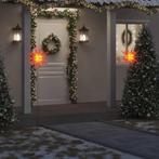vidaXL Kerstlamp met grondpin en LED inklapbaar 57 cm rood, Diversen, Verzenden, Nieuw