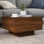 vidaXL Salontafel 55x55x31 cm bewerkt hout bruin eikenkleur, Verzenden, Nieuw