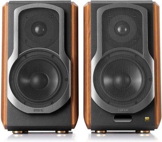 Edifier S1000W actieve Wifi boekenplank speaker - Walnoot..., Audio, Tv en Foto, Cd-spelers, Nieuw, Verzenden