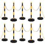vidaXL Kettingpalenset met kunststof ketting 10 m, Verzenden, Nieuw